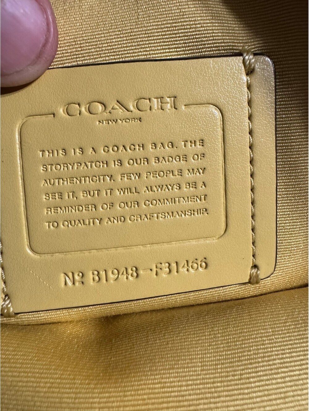 COACH F31466 Mini Emma Satchel Pebbled Leather Crossbody Handbag Yellow *RARE* - Picture 4 of 14